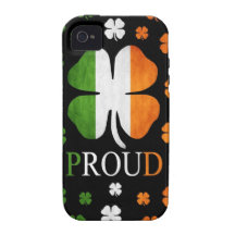 Irish flag four leaf clover Case-Mate iPhone 4 cases