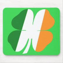 Irish Flag Shamrock Mouse Pads