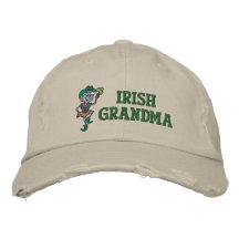 Irish Grandma Embroidered Hat