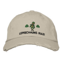 Irish Leprechauns Rule Embroidered Hat