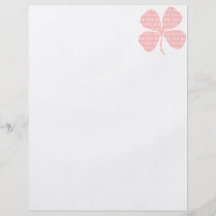 Irish Lucky Pink Shamrock Ava Flyer Design