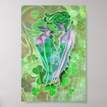 Irish Pinup Lady Poster