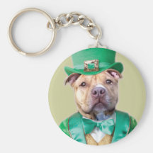 Irish Pitbull Dog Keychains