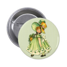 Irish Shamrock Stroll Pinback Buttons