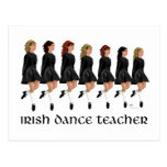 Irish Step Dance Teacher - Black Line Postcards