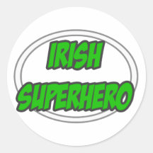 Irish Superhero Sticker