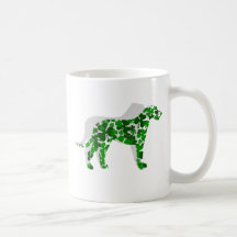 Irish wolf hound clover mug
