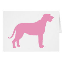 Irish Wolfhound (in pink) Greeting Card