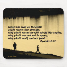 Isaiah 40:31 lt. tan mousepad