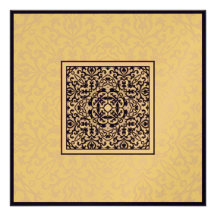 Islam Arabic metallic ornament engagement wedding Personalised Invites