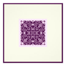 Islamic Arabic purple ornament engagement wedding Custom Invites