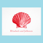 Island Ginger Red Sea Shell Wedding Invitation invitations