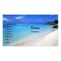 Island paradise beach business cards card template business cards