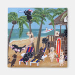 Island Summer Vacation Labradors Magnets
