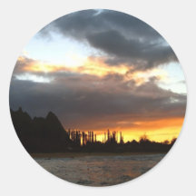 Island Sunset Stickers
