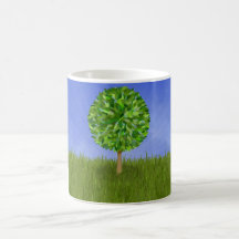 Isolated tree coffee mugs