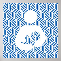 Isometric Weave Nursing / Breastfeeding Symbol Posters