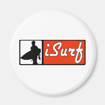 iSurf Red Refrigerator Magnet
