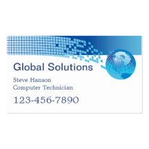 IT Computer Programmer Technician Business Card Templates