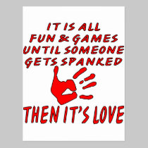 It’s All Fun And Games Until Someone Gets Spanked postcards