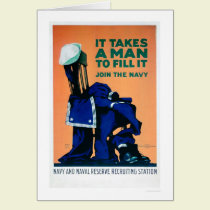 It Takes a Man to Fill a Uniform - Navy (US02289A) cards