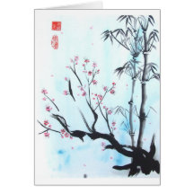 It will be Okay Bamboo and Plum Blossom Card