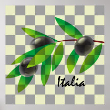 Italia Olives Poster