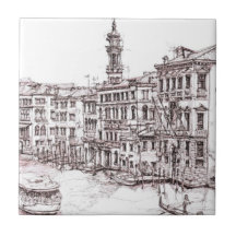 Italian architecture drawings ceramic tiles