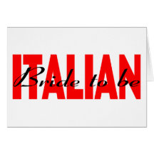 Italian Bride To be Card