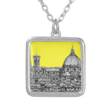 Italian cathedral in yellow necklaces