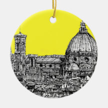 Italian cathedral in yellow ornaments