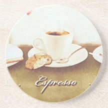 Italian coffee beverage coaster
