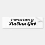 Italian Girl Bumper Sticker