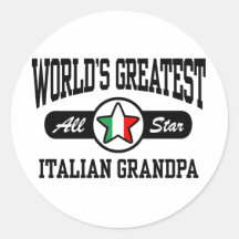Italian Grandpa Round Sticker