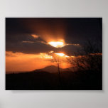 Italian Sunset over Naples and Ischia Poster