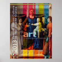 Italy Art Poster Year of Italian Culture in USA