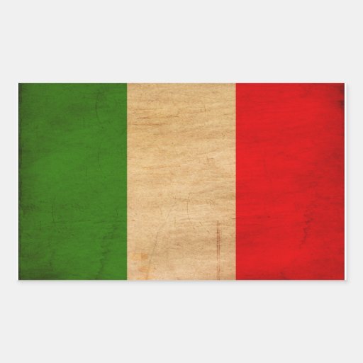 Italy Flag Rectangular Sticker