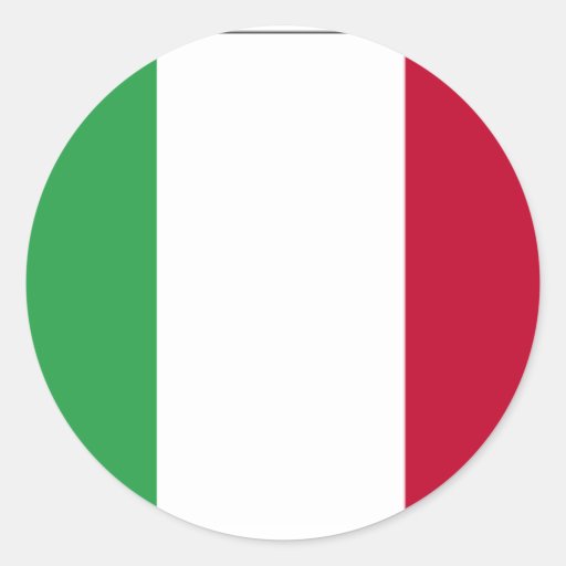 ITALY FLAG ROUND STICKERS