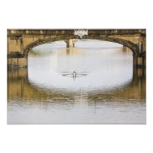 Italy, Florence, Rowing Sculls with Photograph