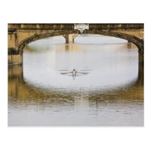 Italy, Florence, Rowing Sculls with Post Card