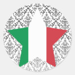 Italy Star Round Sticker