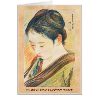 Ito Shinsui Sketch of Bijin kapanese portrait art Note Card - ito_shinsui_sketch_of_bijin_kapanese_portrait_art_note_card-r02582504d97a49bdadcbeedc203797b4_xvuai_8byvr_324