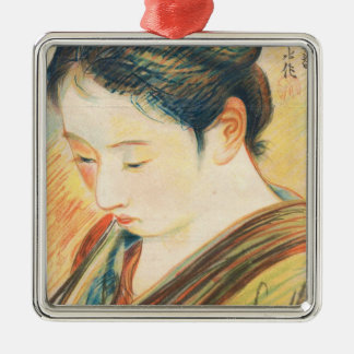 <b>Ito Shinsui</b> Sketch of Bijin kapanese portrait art Silver-Colored Square ... - ito_shinsui_sketch_of_bijin_kapanese_portrait_art_silver_colored_square_decoration-r2e7aa7d782894de28efddc3d05552390_x7s2p_8byvr_324