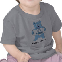 It's A Boy Blue Bear T Shirts