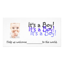 It's a Boy!  Invitations Personalized Photo Card