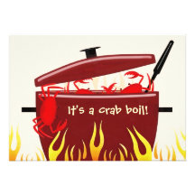 It's a crab boil party invitation