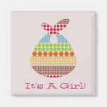 It's A Girl Boho Dots Bundle Baby Shower Fridge Magnet