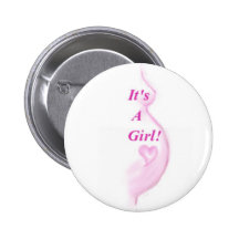 It's A Girl! Button