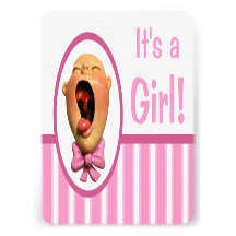 It's a Girl! Custom Announcements