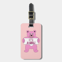 It's A Girl Pink Bear